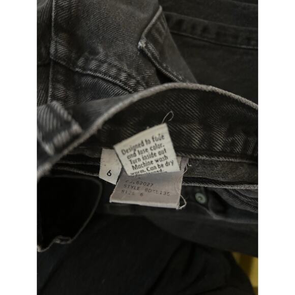 Vintage Calvin Klein Mom Jeans Black Straight Leg Sz 6 Made In USA Distressed - Picture 11 of 11